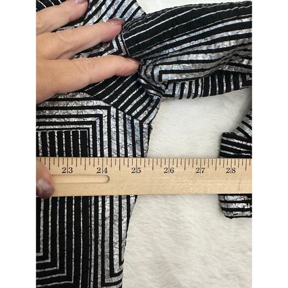 JM Collection A-Line Silver Black Jacket 2X Topper Classy - Picture 8 of 9